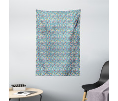 Doodle Forest Flowers Tapestry