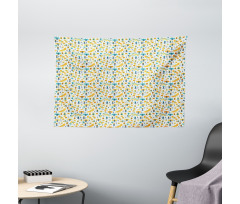 Flower Blooms and Bugs Wide Tapestry