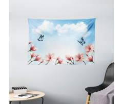 Magnolia Branches Bugs Wide Tapestry