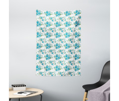 Daisy and Roses Flower Tapestry