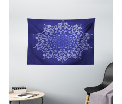 Floral Lacework Art Wide Tapestry