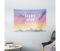 Mountains and Dreamy Sky Wide Tapestry