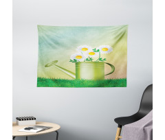 Watering Can Flowerpot Wide Tapestry