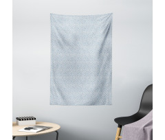 Rough Edged Aqua Droplets Tapestry