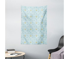 Clouds and Sun Print Tapestry