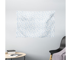 Silhouette Raindrops Grid Wide Tapestry