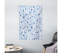 Water Drop Lines Tapestry