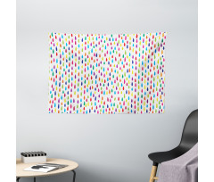 Rainbow Colors of Raindrop Wide Tapestry