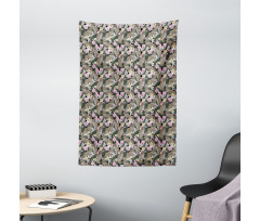 Exotic Orchids Jaguars Tapestry