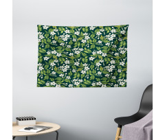 Awakening Floral Buds Wide Tapestry