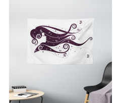 Abstract Fantasy Portrait Wide Tapestry