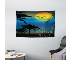 Dreamlike Sunset Shore Wide Tapestry