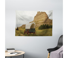 Old Wagon Rural Land Wide Tapestry