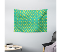 Yellow Lemon with Leaf Wide Tapestry