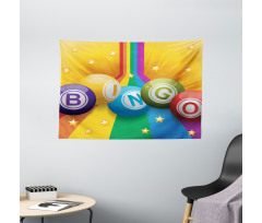Colorful Balls Rainbow Wide Tapestry