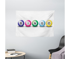 3D Style Colorful Balls Wide Tapestry