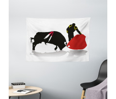 Bullfight Arena Matador Wide Tapestry