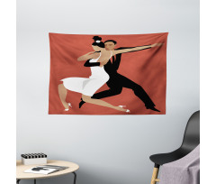 Latin Couple Dancing Wide Tapestry