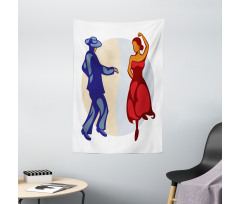 Funky Dancer Couple Tapestry