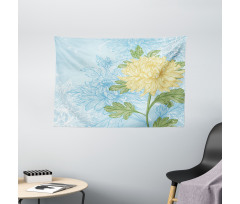 Romantic Chrysanthemum Wide Tapestry