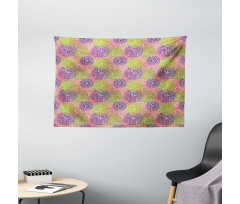 Colorful Fall Flower Wide Tapestry