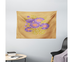 Bouquet of Fall Blossom Wide Tapestry