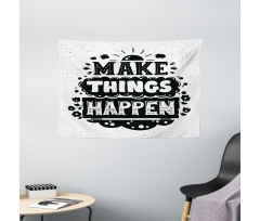 Hipster Phrase Wide Tapestry