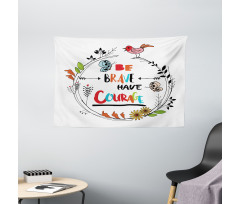 Motivational Style Lettering Wide Tapestry