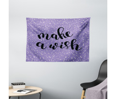 Uplifting Wish Slogan Wide Tapestry