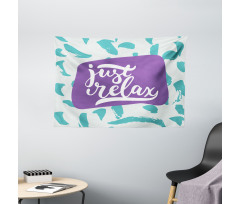 Calligraphic Message Wide Tapestry