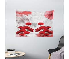 Blossoming Rural Field Wide Tapestry