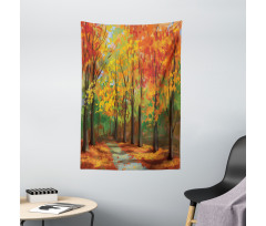 North Woods with Leaves Tapestry