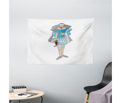 Rococo Aristocrat Man Wide Tapestry