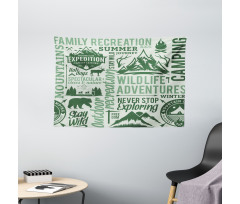 Outdoors Adventure Theme Wide Tapestry