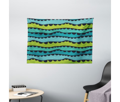 Waves Artwork Wide Tapestry