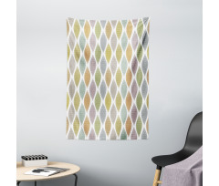 Scribbled Ogee Motifs Tapestry