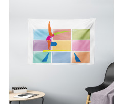 Abstract Athlete Wide Tapestry