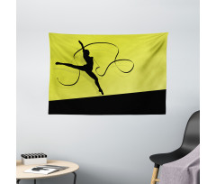 Woman with Ribbon Wide Tapestry