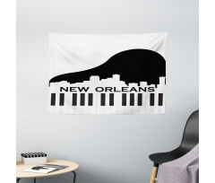 Piano Jazz Music Wide Tapestry