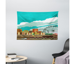 Downtown Panaroma Wide Tapestry