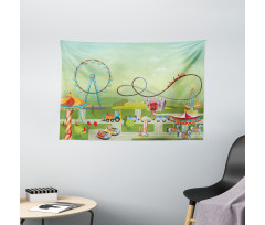 Circus Composition Wide Tapestry