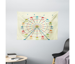 Colorful Structure Wide Tapestry
