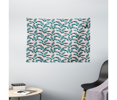 Exotic Banana Leaves Wide Tapestry