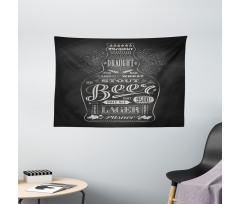 Beer Bottle Lettering Wide Tapestry