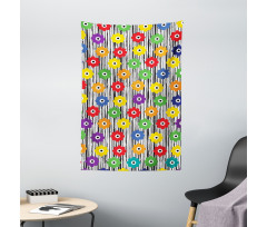 Repeating Vivid Petals Tapestry