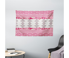 Damask and Ladybugs Wide Tapestry