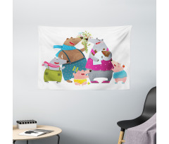 Family Theme Parenthood Wide Tapestry
