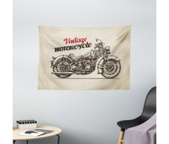 Chopper Style Bike Wide Tapestry