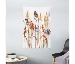 Composition with Leaves Tapestry