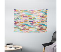 Colorful Rectangles Wide Tapestry